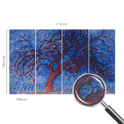 82D-Fototapete fürs Schlafzimmer Flammenbaum