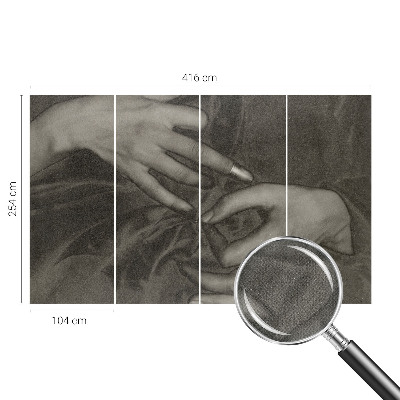 82D-Fototapete aus Handmaterial gefertigt