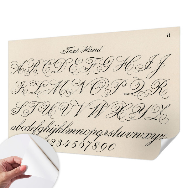82D-Fototapete fürs Wohnzimmer mit kalligrafischer Schrift