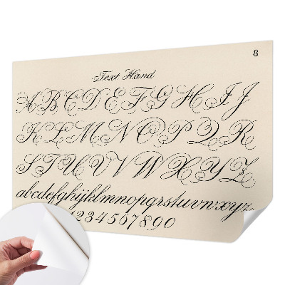 82D-Fototapete fürs Wohnzimmer mit kalligrafischer Schrift