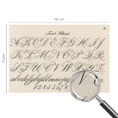 82D-Fototapete fürs Wohnzimmer mit kalligrafischer Schrift