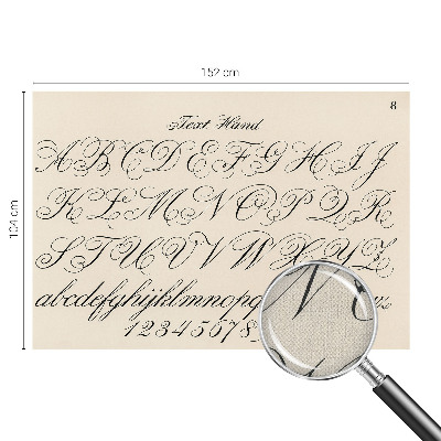 82D-Fototapete fürs Wohnzimmer mit kalligrafischer Schrift