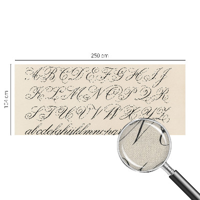 82D-Fototapete fürs Wohnzimmer mit kalligrafischer Schrift