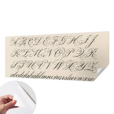 82D-Fototapete fürs Wohnzimmer mit kalligrafischer Schrift