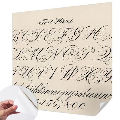 82D-Fototapete fürs Wohnzimmer mit kalligrafischer Schrift