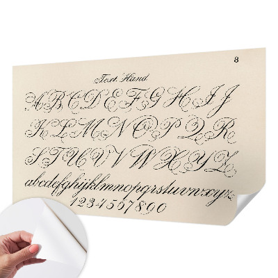 82D-Fototapete fürs Wohnzimmer mit kalligrafischer Schrift
