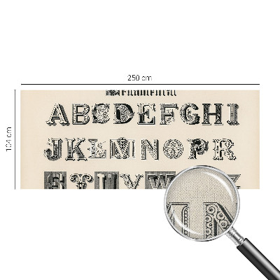 Moderne Fototapete nach Maß mit dekorativem Buchstabenmotiv