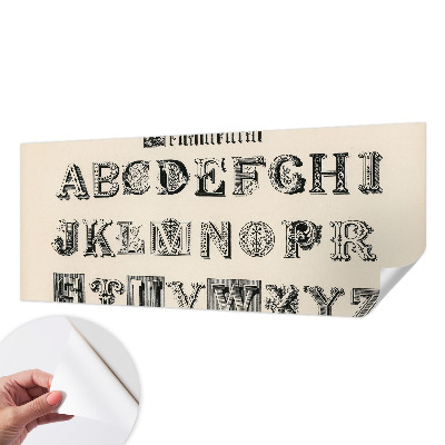 Moderne Fototapete nach Maß mit dekorativem Buchstabenmotiv