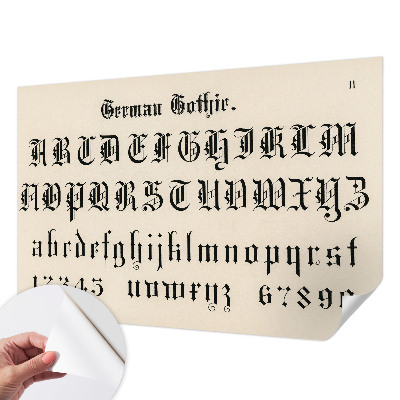 Motivtapete nach Maß mit gotischen Buchstaben