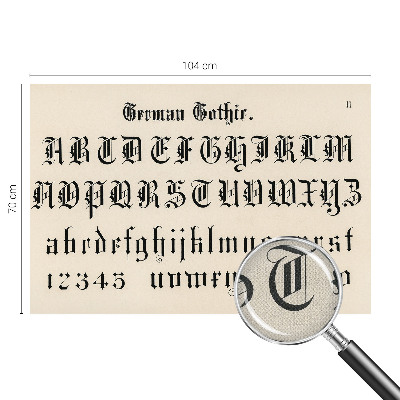 Motivtapete nach Maß mit gotischen Buchstaben