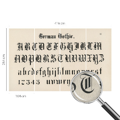 Motivtapete nach Maß gotische Buchstaben