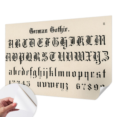 Motivtapete nach Maß mit gotischen Buchstaben