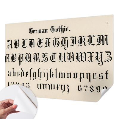 Motivtapete nach Maß mit gotischen Buchstaben