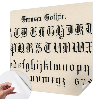 Motivtapete nach Maß mit gotischen Buchstaben
