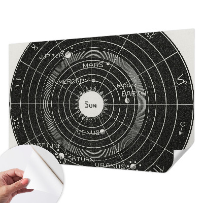 Vintage Tapete mit kosmischem Diagramm