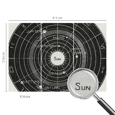 Vintage Tapete mit kosmischem Diagramm
