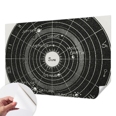 Vintage Tapete mit kosmischem Diagramm