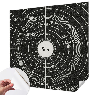 Vintage Tapete mit kosmischem Diagramm