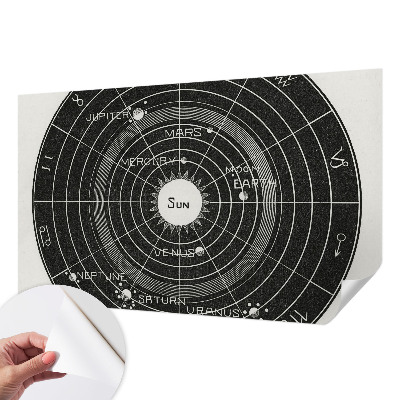 Vintage Tapete mit kosmischem Diagramm
