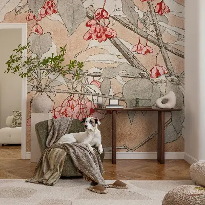 Selbstklebende Fototapete mit floraler Harmonie als Motiv