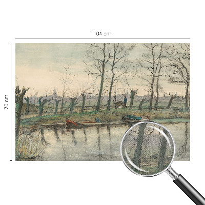 Selbstklebende Fototapete fürs Schlafzimmer Winterlandschaft