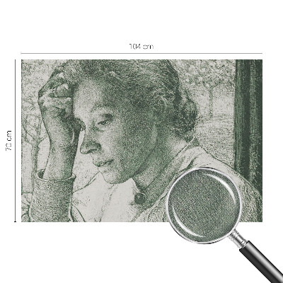 Selbstklebende Fototapete fürs Kinderzimmer mit Motiv einer nachdenklichen Frau