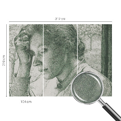 Selbstklebende Fototapete fürs Kinderzimmer Nachdenkliche Frau