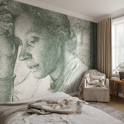 Selbstklebende Fototapete fürs Kinderzimmer Nachdenkliche Frau