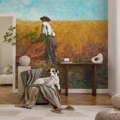 83D-Fototapete fürs Schlafzimmer Ernte in der Sonne