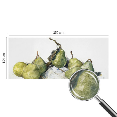 Vintage Tapete mit Aquarell-Birnenmuster