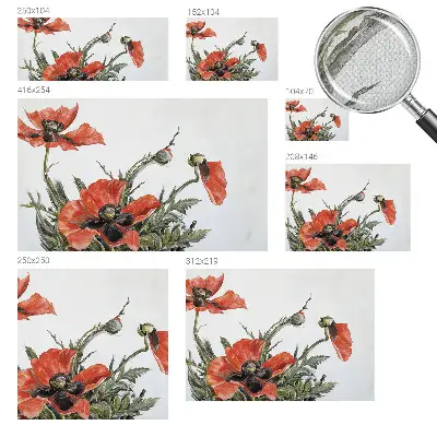 Selbstklebende Fototapete mit rotem Mohnblumenmotiv
