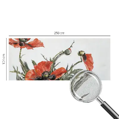 Selbstklebende Fototapete mit rotem Mohnblumenmotiv