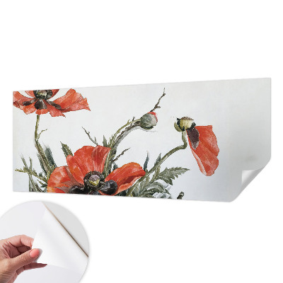 Selbstklebende Fototapete Rote Mohnblumen