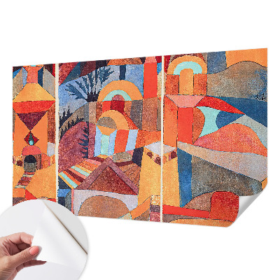 Selbstklebende Fototapete fürs Schlafzimmer mit farbenfrohem Mosaikmotiv