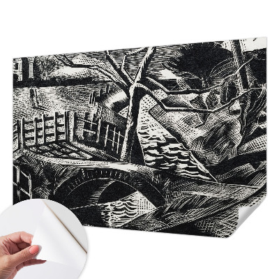 Selbstklebende Fototapete fürs Wohnzimmer Architekturlandschaft