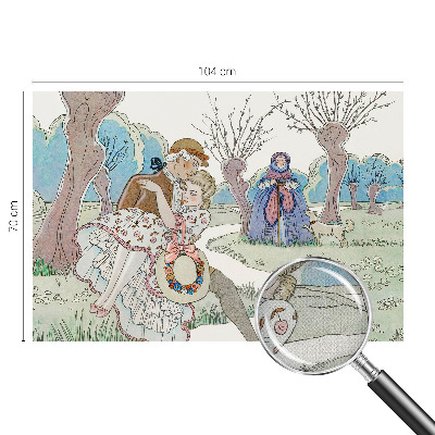 Selbstklebende Fototapete fürs Kinderzimmer Romantische Szene