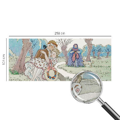 Selbstklebende Fototapete fürs Kinderzimmer Romantische Szene