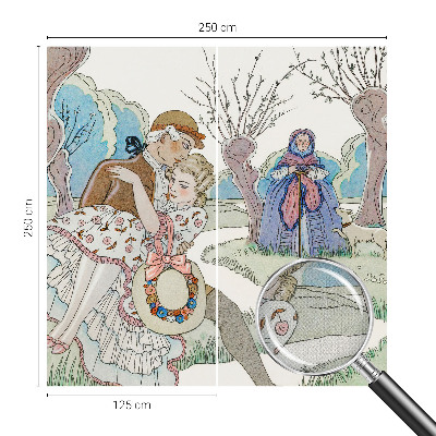 Selbstklebende Fototapete fürs Kinderzimmer Romantische Szene