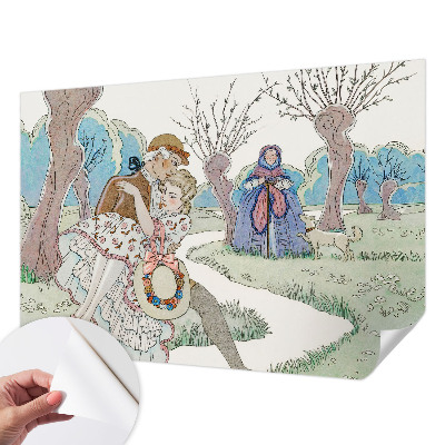 Selbstklebende Fototapete fürs Kinderzimmer Romantische Szene