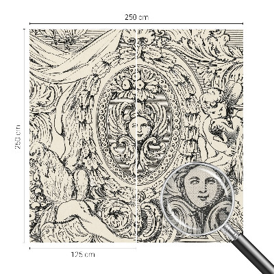 84D-Fototapete z einem dichten Ornamentmotiv