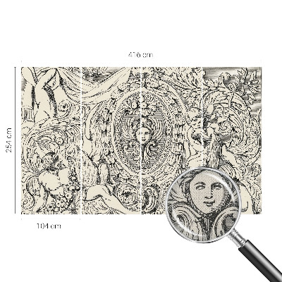 84D-Fototapete z einem dichten Ornamentmotiv
