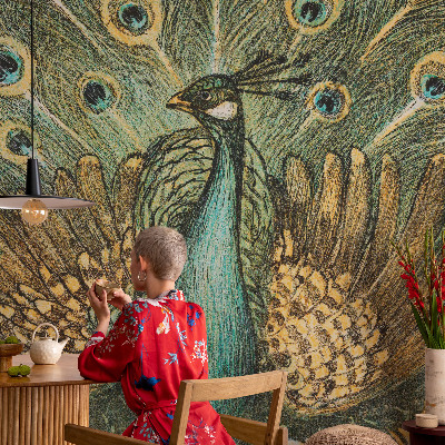 Motivtapete nach Maß Majestätischer Pfau