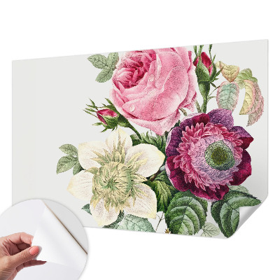 Selbstklebende Fototapete für die Wand mit Motiv eines Blumenstraußes