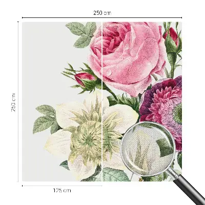 Selbstklebende Fototapete für die Wand mit Motiv eines Blumenstraußes