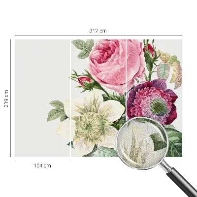 Selbstklebende Fototapete für die Wand mit Motiv eines Blumenstraußes