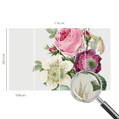 Selbstklebende Fototapete für die Wand mit Motiv eines Blumenstraußes