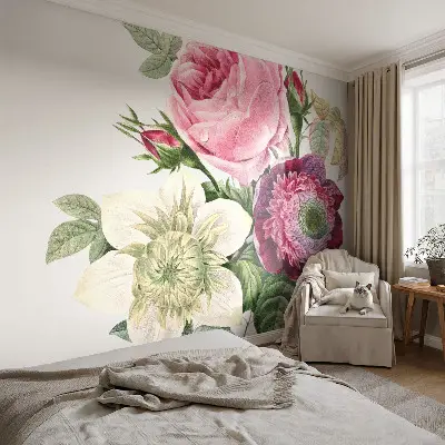 Selbstklebende Fototapete für die Wand mit Motiv eines Blumenstraußes