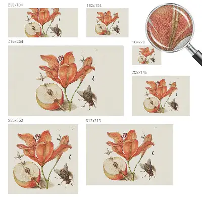 Selbstklebende Fototapete fürs Wohnzimmer mit botanischer Illustration