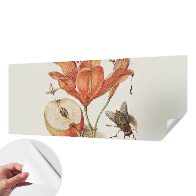 Selbstklebende Fototapete fürs Wohnzimmer Botanische Illustration