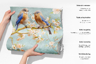 Selbstklebende Fototapete fürs Wohnzimmer Botanische Illustration